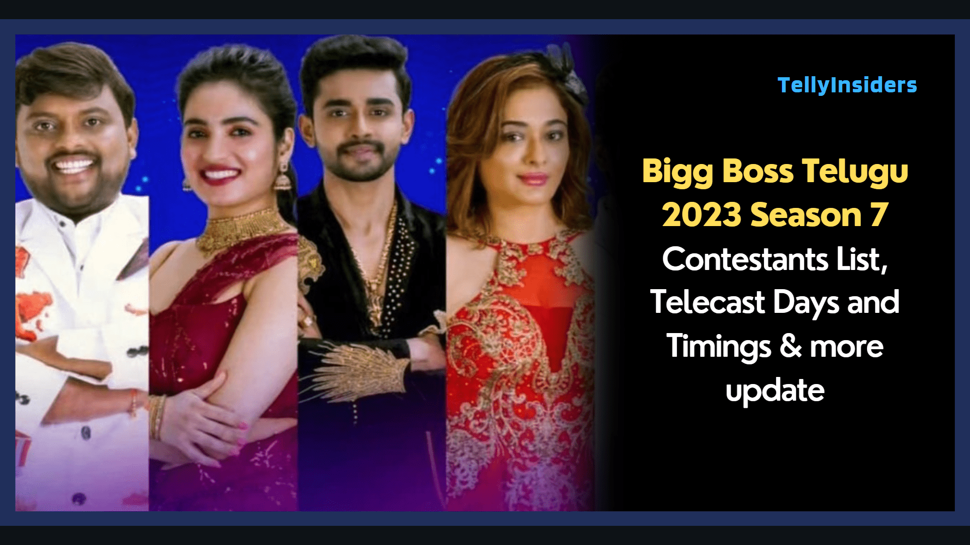 Bigg Boss Telugu 2023 Season 7 Contestants List, Telecast Days And ...